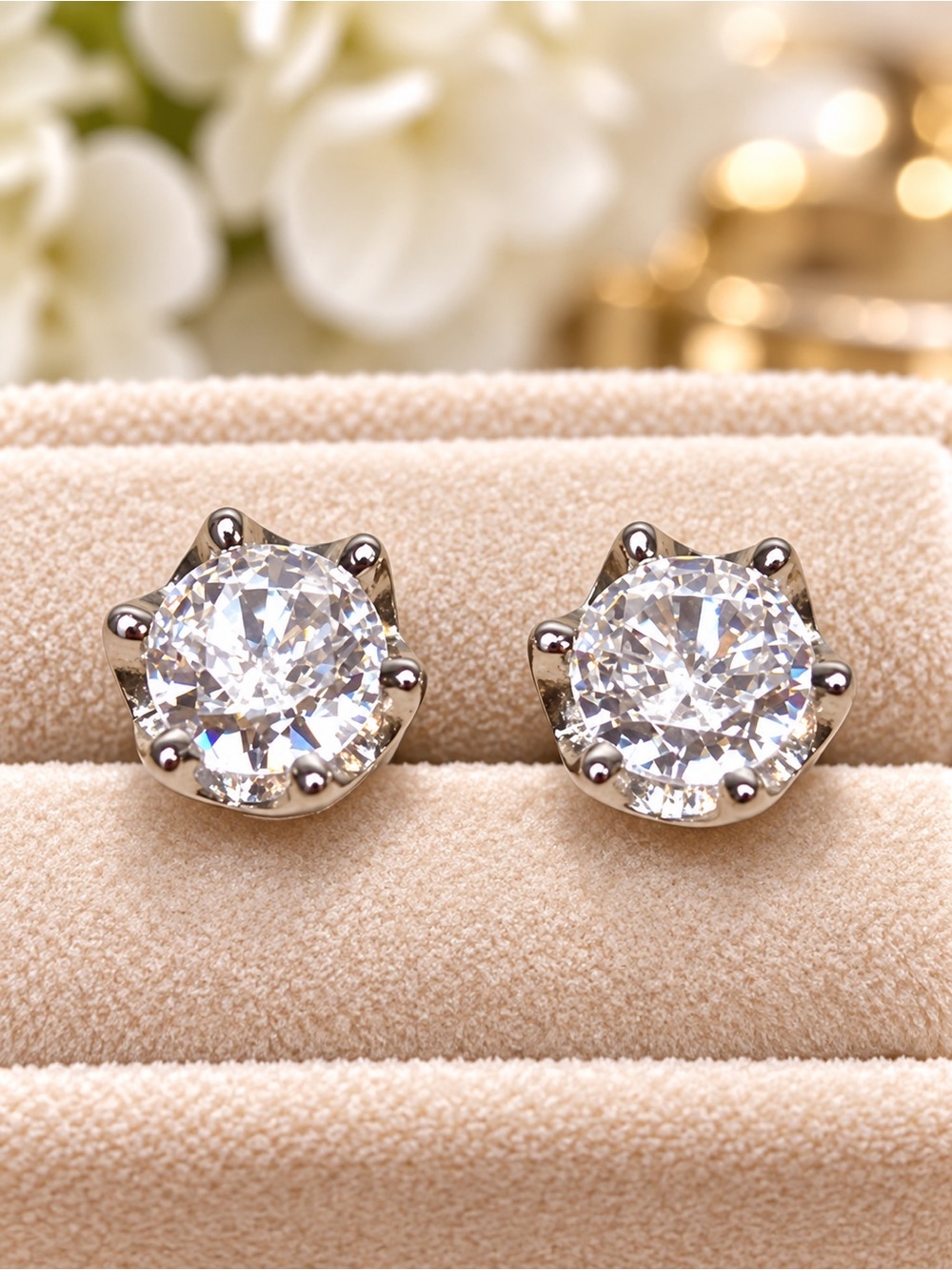 NEW 1.8 TCW Cert Moissanite Lab Created Diamond Stud Sterling Silver Earrings